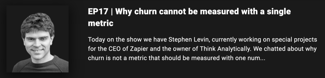 Churn.fm podcast: Why churn cannot be measured with a single metric